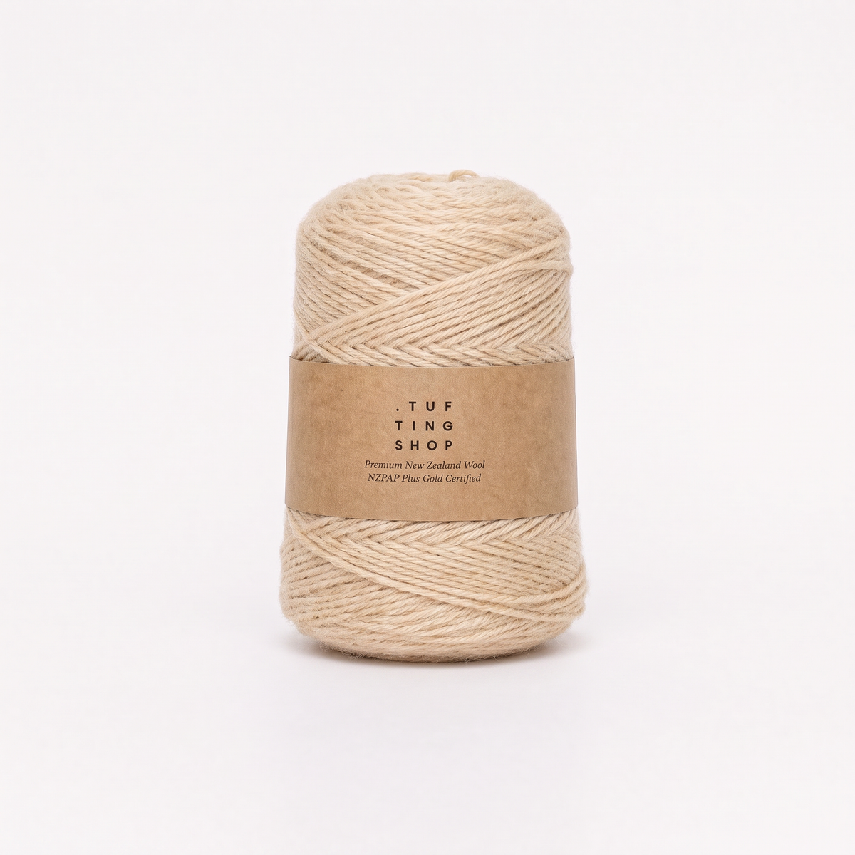 Varm Elfenben (368) - 100% Ull Tufting Garn, 500 g Kjegle