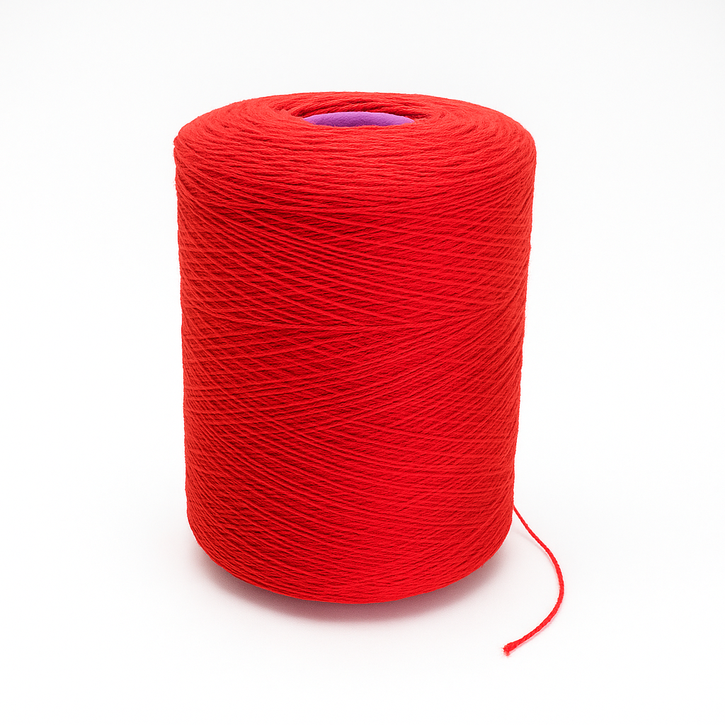 Red (452) 100% New Zealand Wool Tufting Yarn – 3 KG XXL Cone 837/3 Tex
