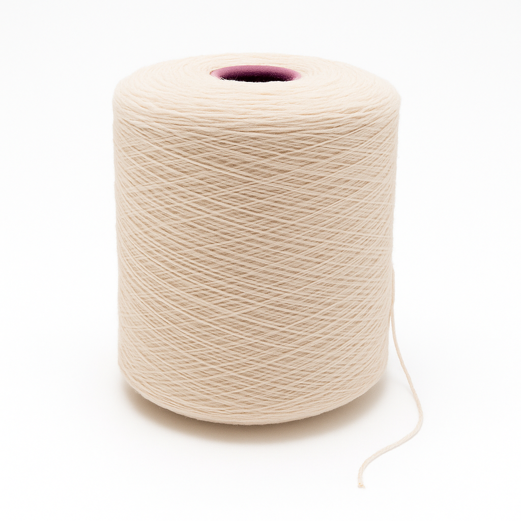 White (000) 100% New Zealand Wool Tufting Yarn – 3 KG XXL Cone 837/3 Tex