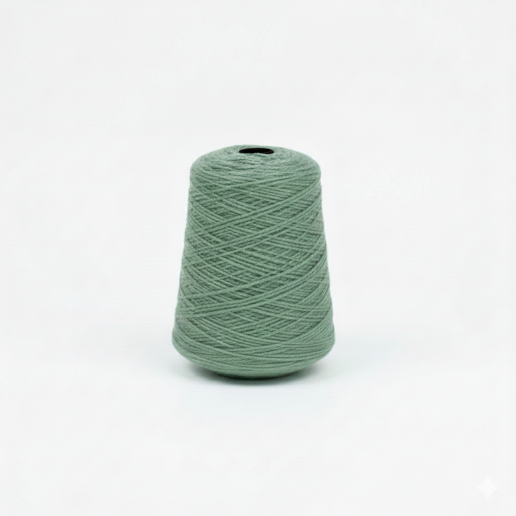 Fio de Tufting 100% Lã Verde Granito em Cone (206)