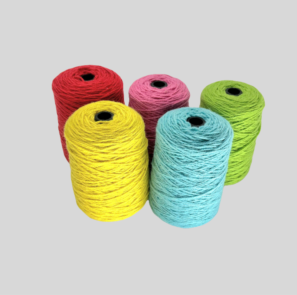 🌈 Conjunto de Lã Brilhante e Divertido com 5 Cores