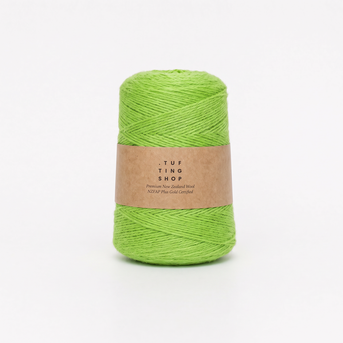 Neon Green (802C) - 100% Wool Tufting Yarn, 500 g Cone