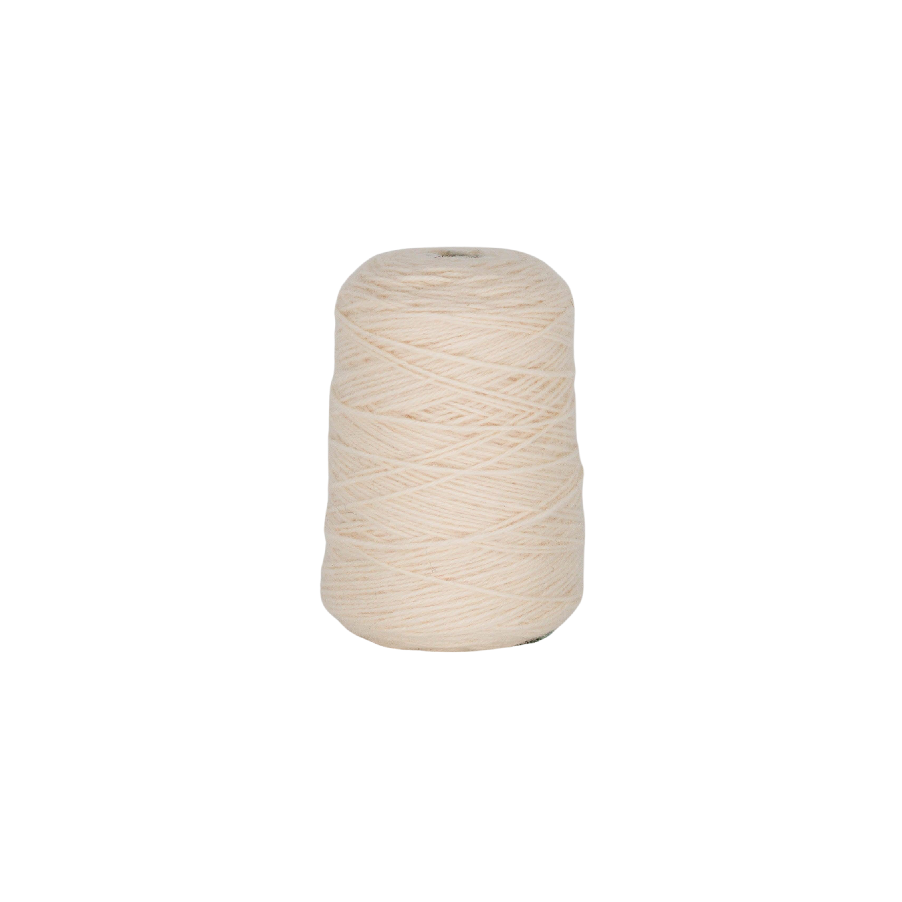 White 100% Wool Tufting Yarn On Cone (000) - Tuftingshop