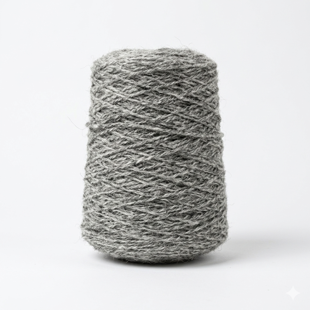 Undyed Medium - 100% Wool Tufting Yarn, 500 g Cone