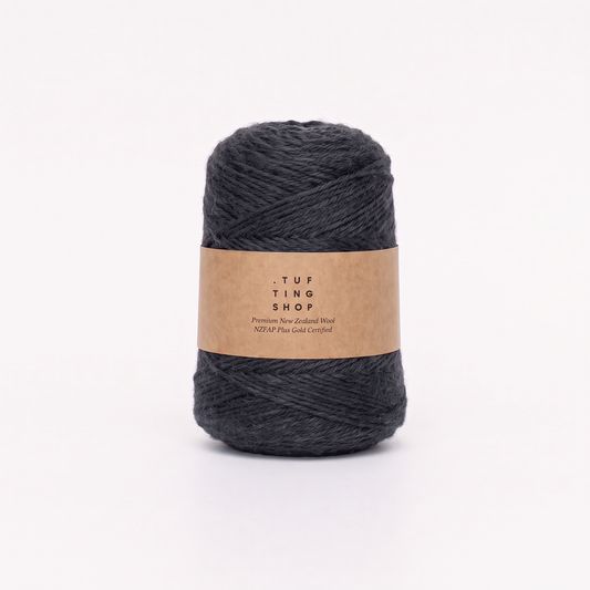 Anthracite Grey (1B07) - 100% Wool Tufting Yarn, 500 g Cone