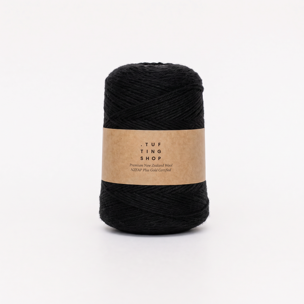 Black (061) - 100% Wool Tufting Yarn, 500 g Cone