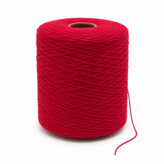 Deep Red (4A08) - NZ Wool Tufting Yarn, 3 kg XXL Cone