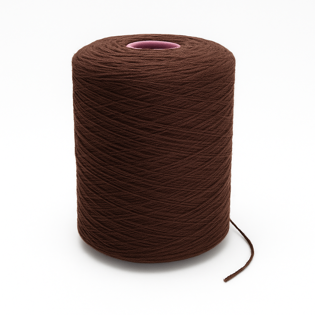 Coffee (4H11) 100% New Zealand Wool Tufting Yarn – 3 KG XXL Cone 837/3 Tex