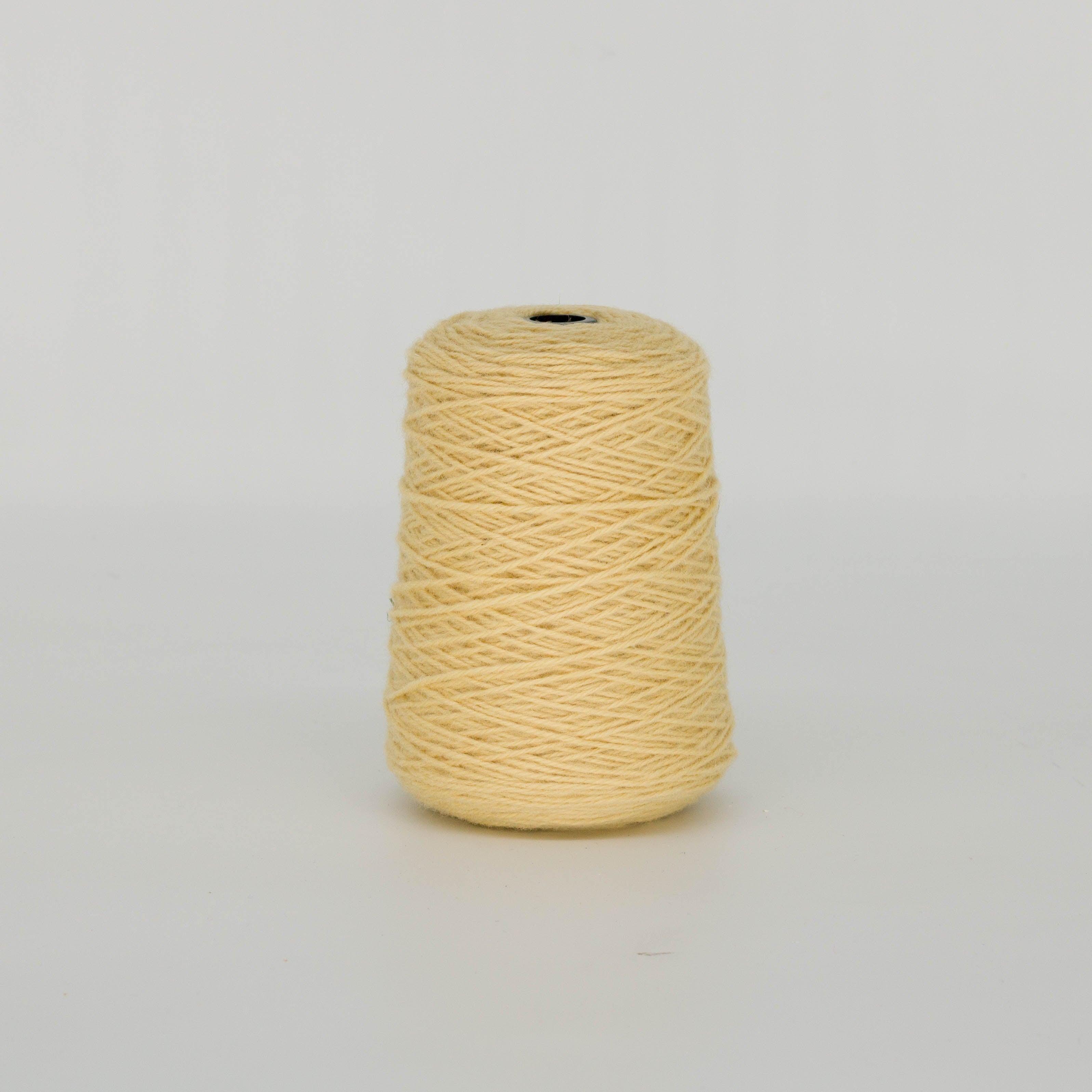 Light yellow / butter 100% Wool Rug Yarn On Cones (429) - Tuftingshop