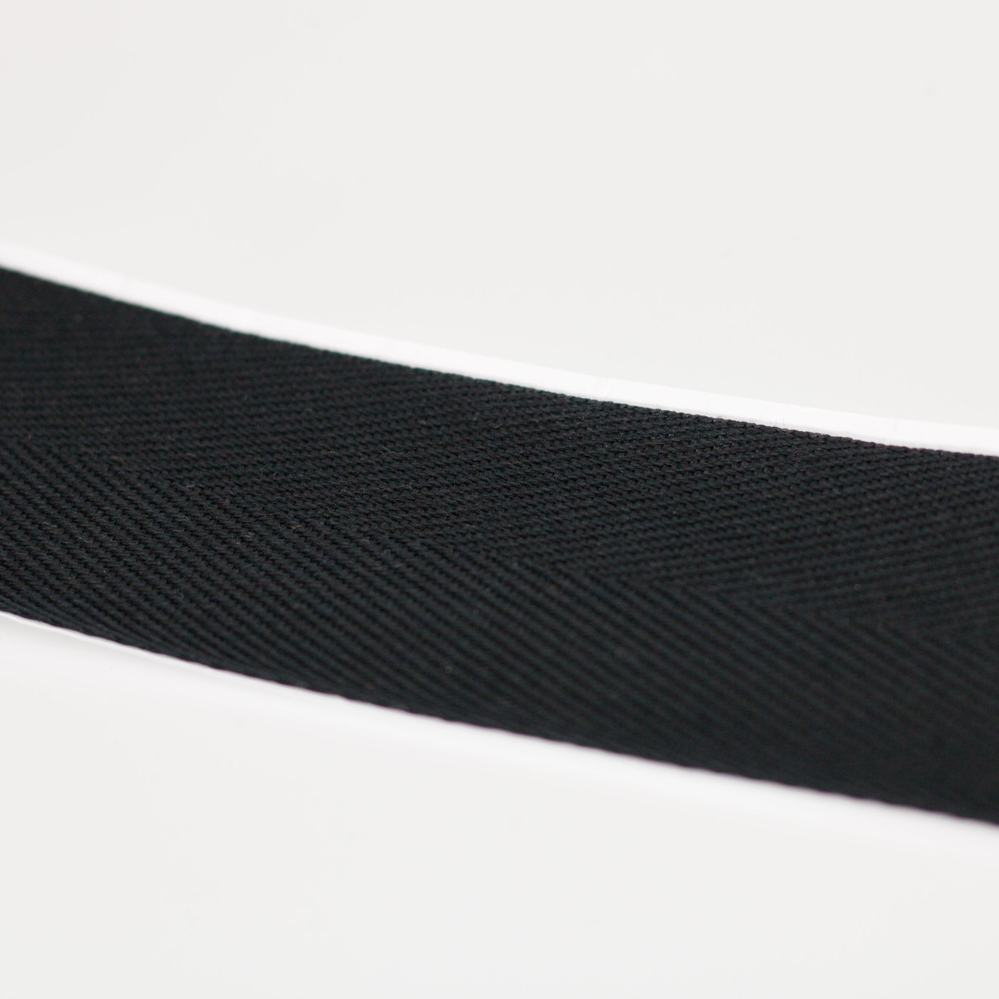 Self Adhesive Cotton twill tape black heringbone - Tuftingshop