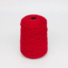 Fil à touffeter 100 % laine rouge foncé sur cône (2c13)