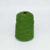 Hilo de mechones de lana 100% verde musgo en cono (1i06)