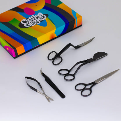 Komplettes Teppich-Finishing-Werkzeugset - Set aus chirurgischen Stahlscheren und Pinzetten von Cutting Edge