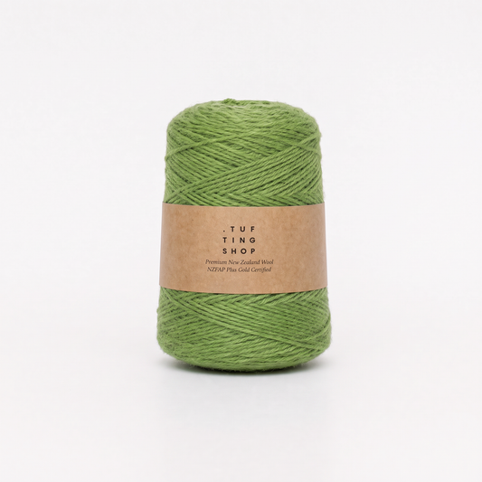 Mary Jane Green (153) - 100% Wool Tufting Yarn, 500 g Cone