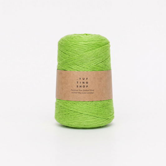 Neon Green (802C) - 100% Wool Tufting Yarn, 500 g Cone