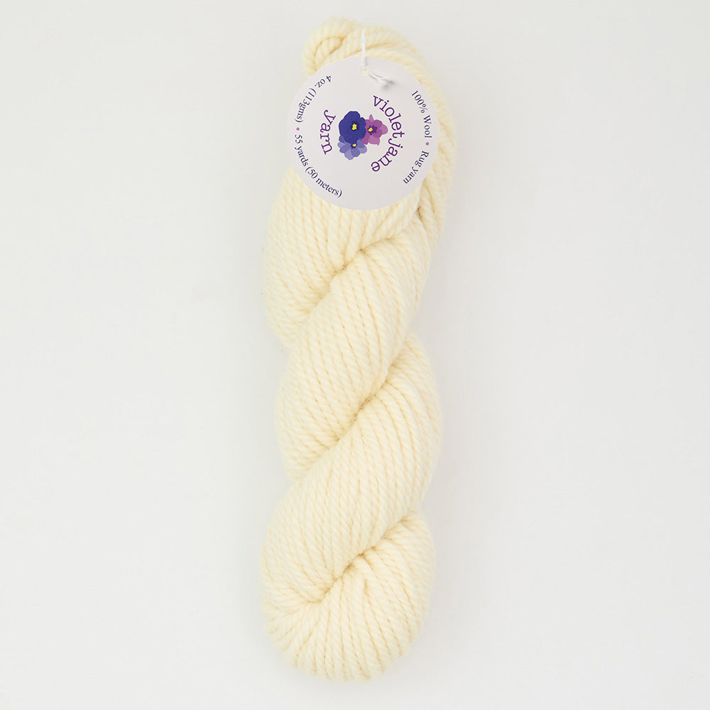 Oxford Violet Jane Bulky Rug Yarn - 20504 M.C. White