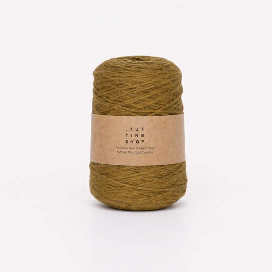Olive Branch (381) - 100% Wool Tufting Yarn, 500 g Cone