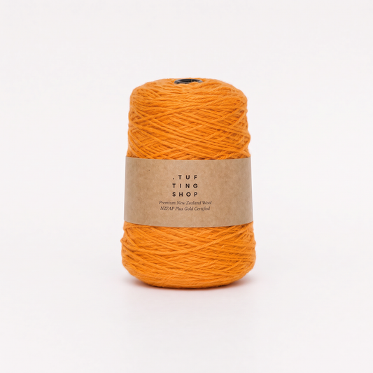 Orange (313) - 100% Wool Tufting Yarn, 500 g Cone