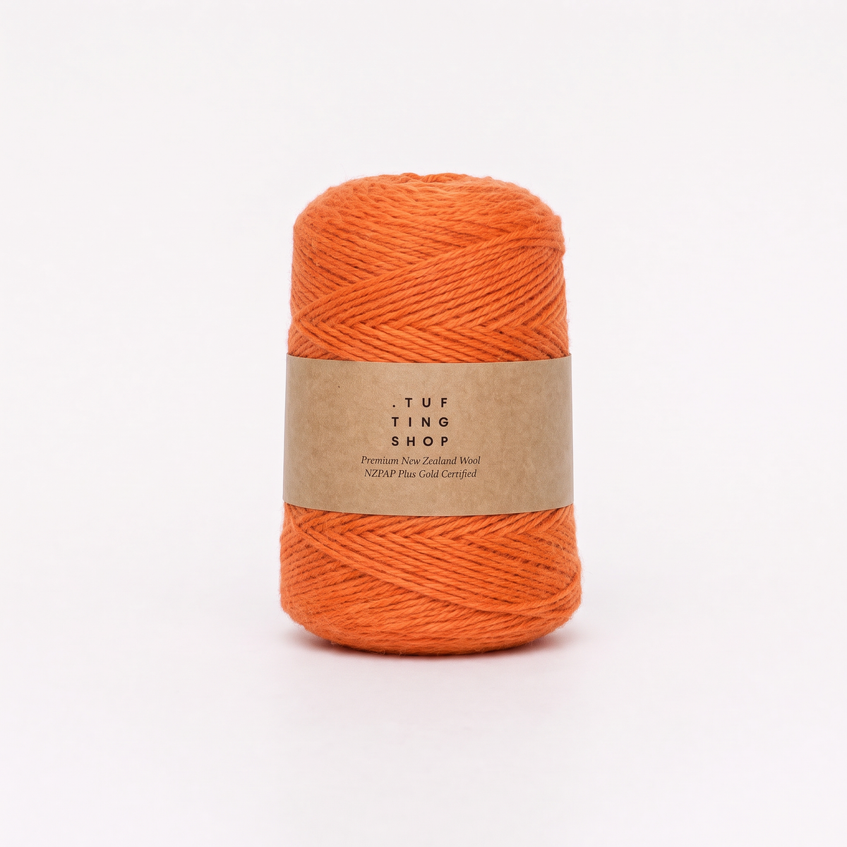Pumpkin Orange (2C13) - 100% Wool Tufting Yarn, 500 g Cone