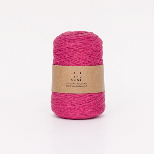 Raspberry (464) - 100% Wool Tufting Yarn, 500 g Cone