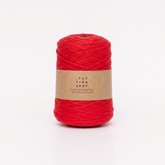 Red (452) - 100% Wool Tufting Yarn, 500 g Cone