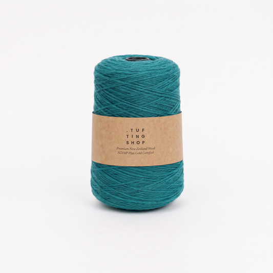 Teal (3A17) - 100% Wool Tufting Yarn, 500 g Cone