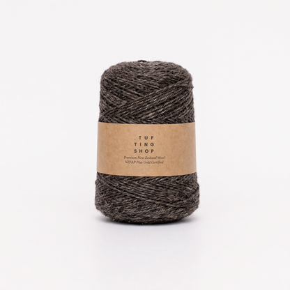 Undyed Dark - 100% Wool Tufting Yarn, 500 g Cone
