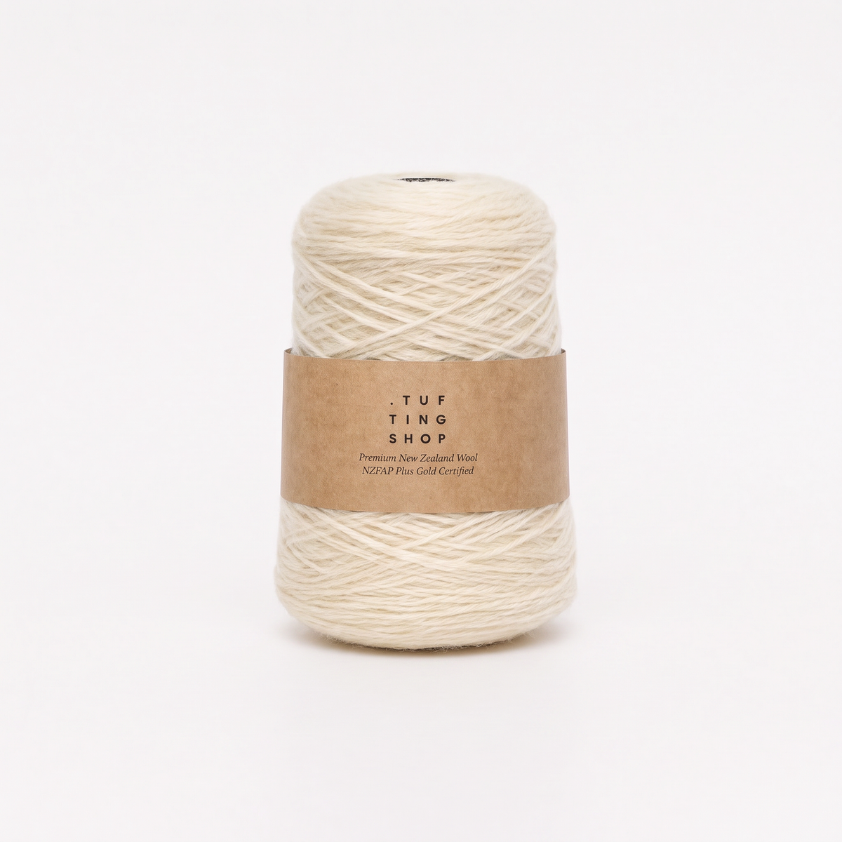 White (000) - 100% Wool Tufting Yarn, 500 g Cone