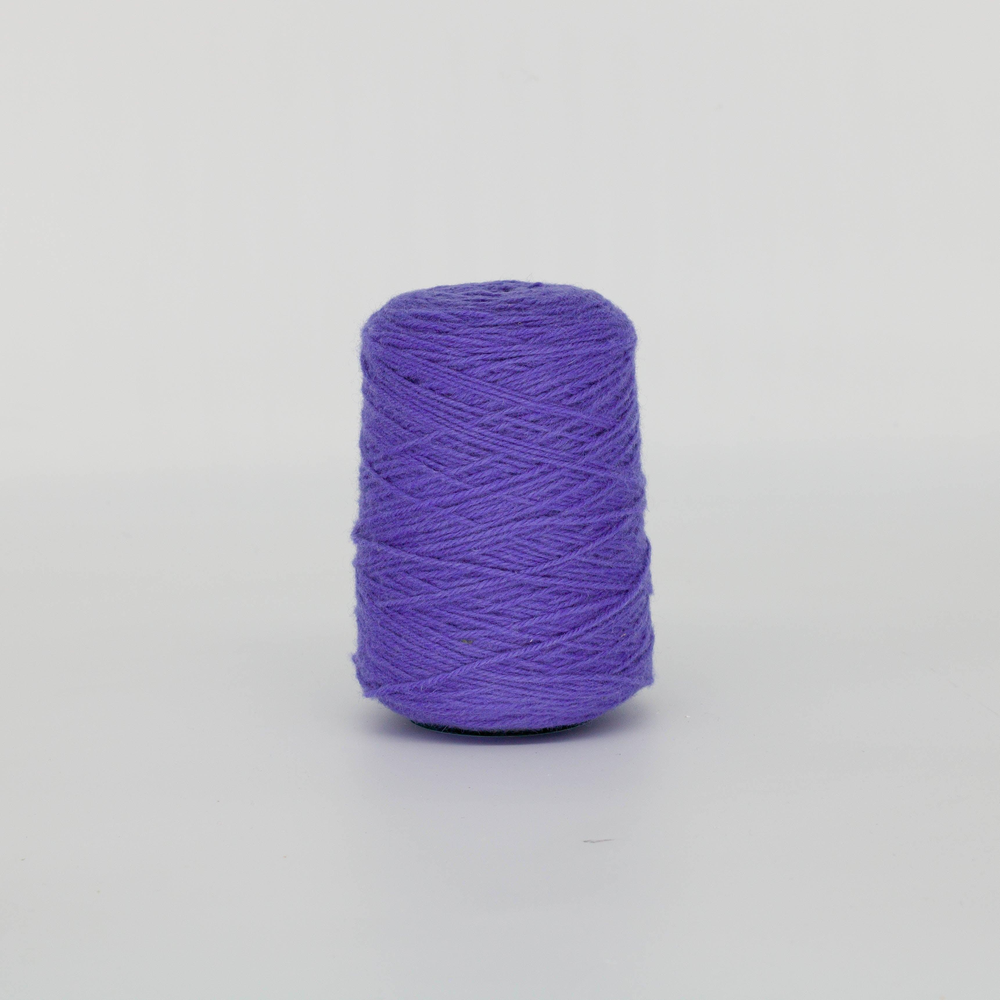 Purple 100% Wool Tufting Yarn On Cone (585) - Tuftingshop