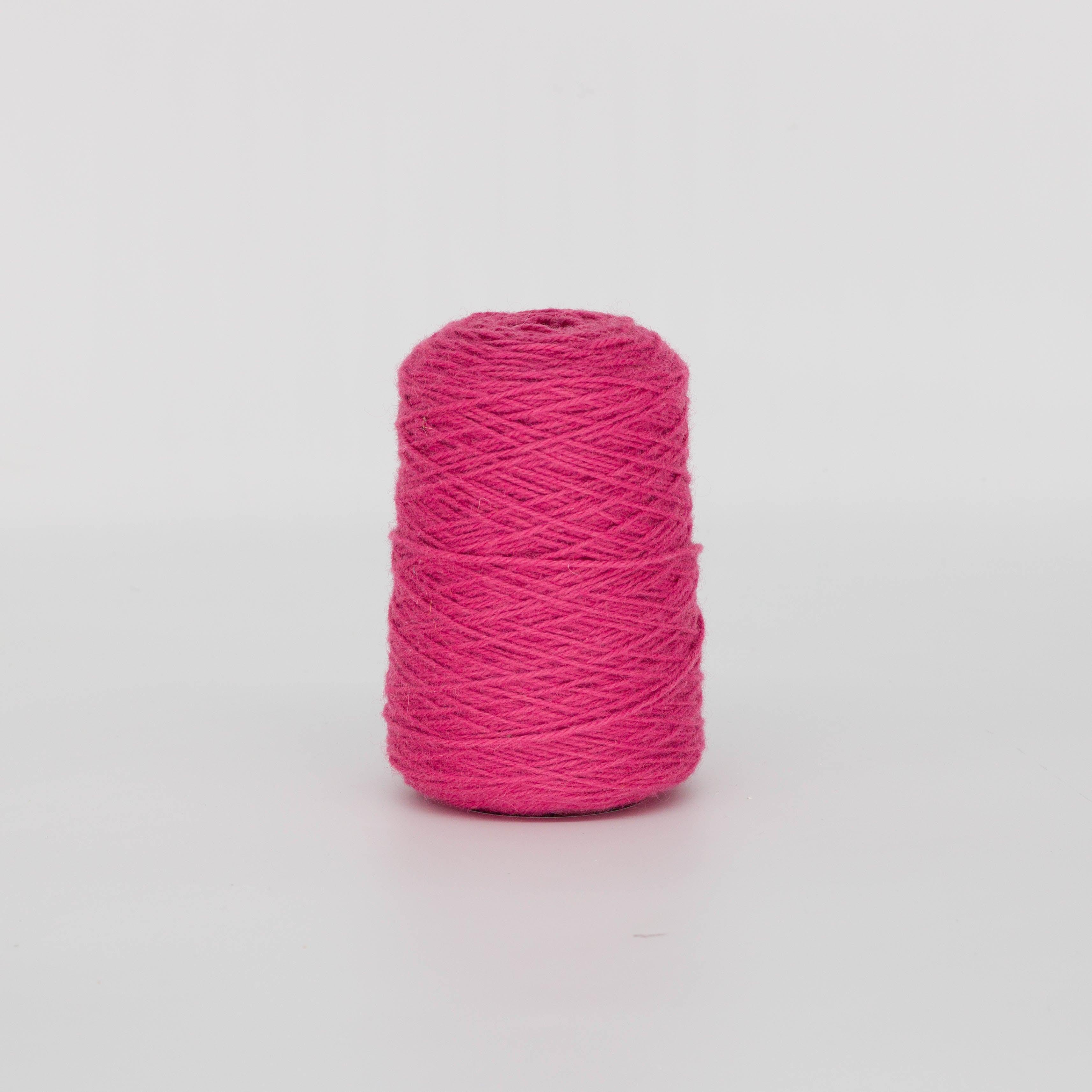 Raspberry 100% Wool Rug Yarn On Cones (464) - Tuftingshop