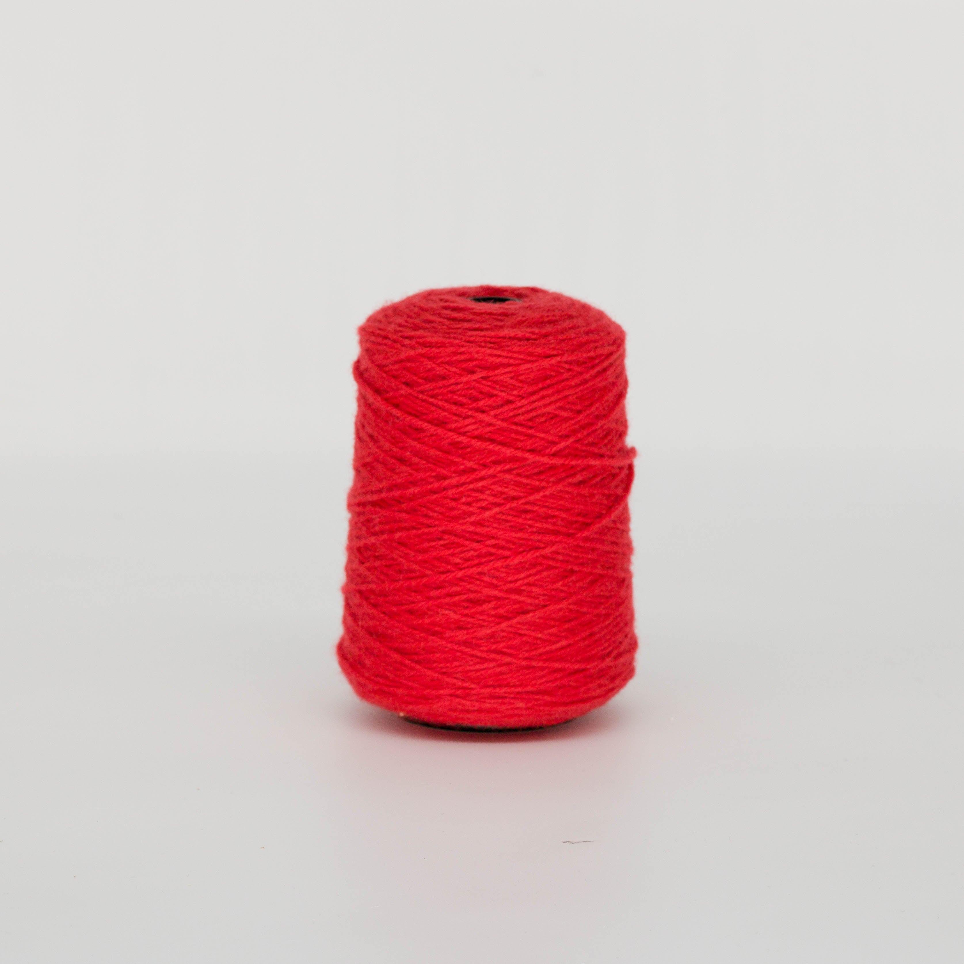 Red 100% Wool Tufting Yarn On Cone (452) - Tuftingshop