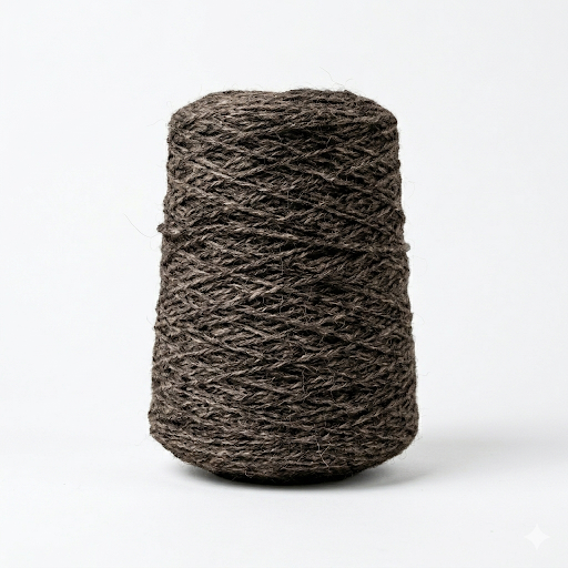 Undyed Dark - 100% Wool Tufting Yarn, 500 g Cone