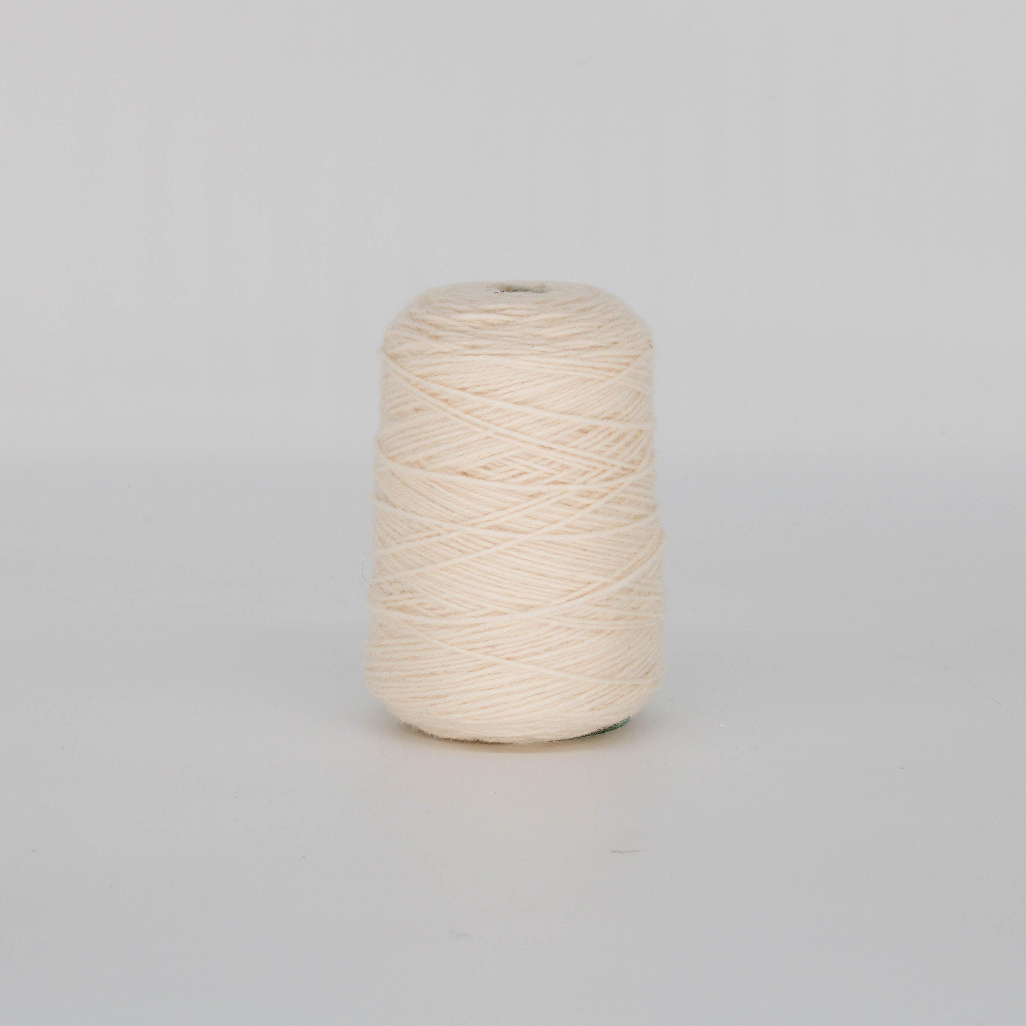 White 100% Wool Rug Yarn On Cones (super white) - Tuftingshop