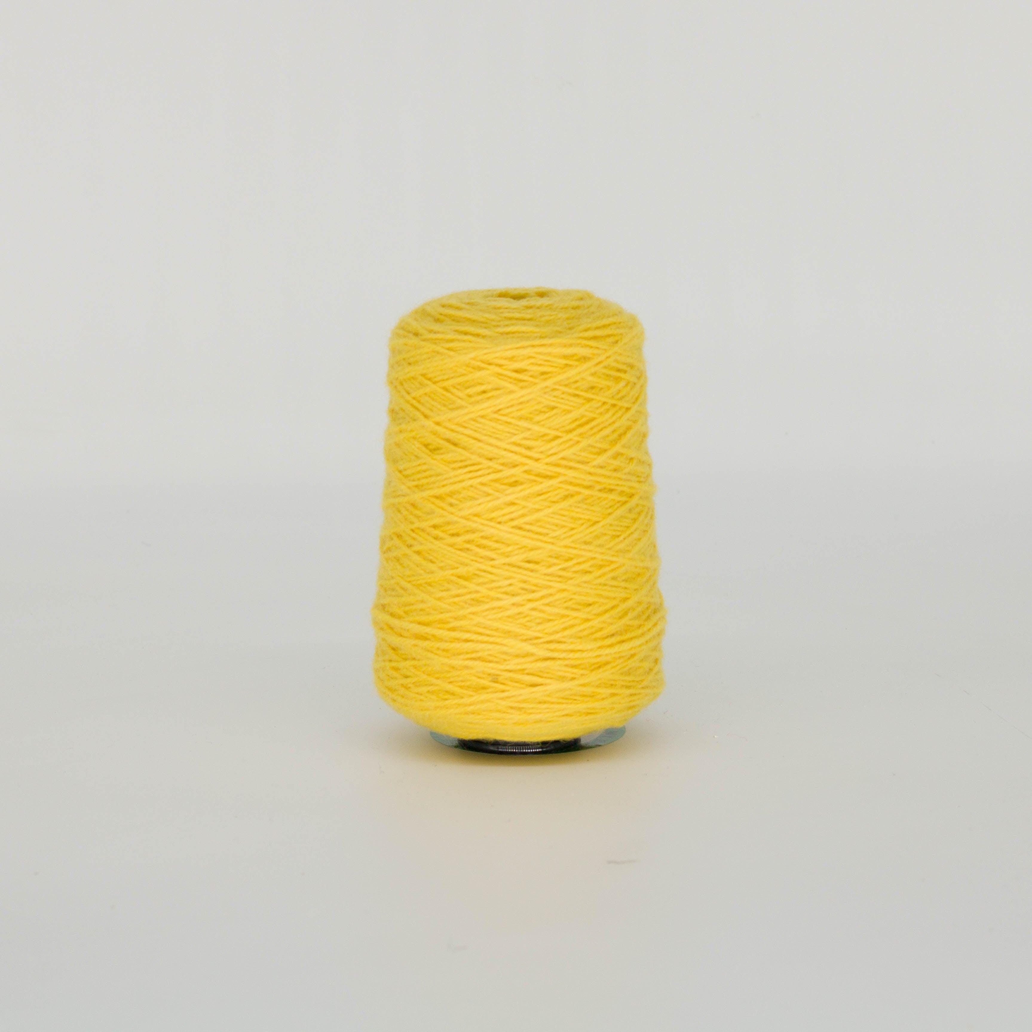 Yellow 100% Wool Tufting Yarn On Cone (3J01) - Tuftingshop