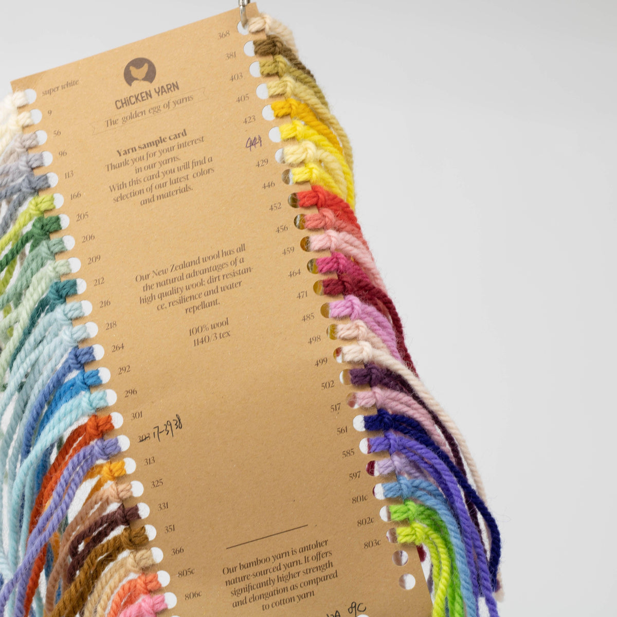 Yarn sample card – Tuftingshop